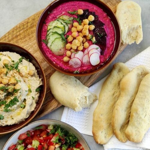 Pan pita con hummus