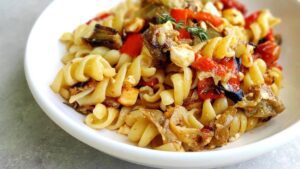 Pasta viral con queso feta y tomates cherry