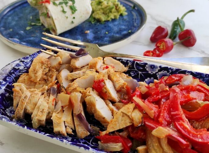 Pollo asado para fajitas