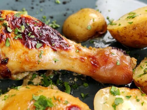 Pollo al horno con miel y mostaza - El horno de vapor