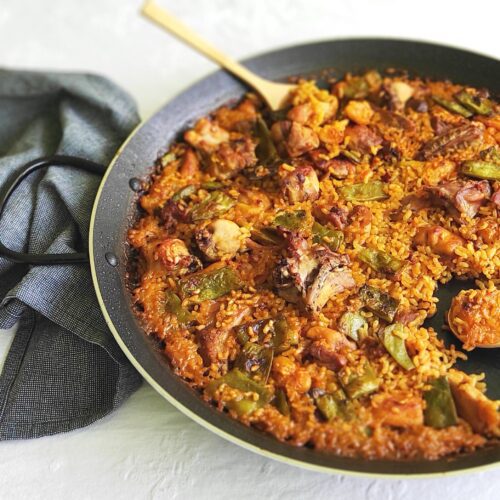 Paella valenciana al horno