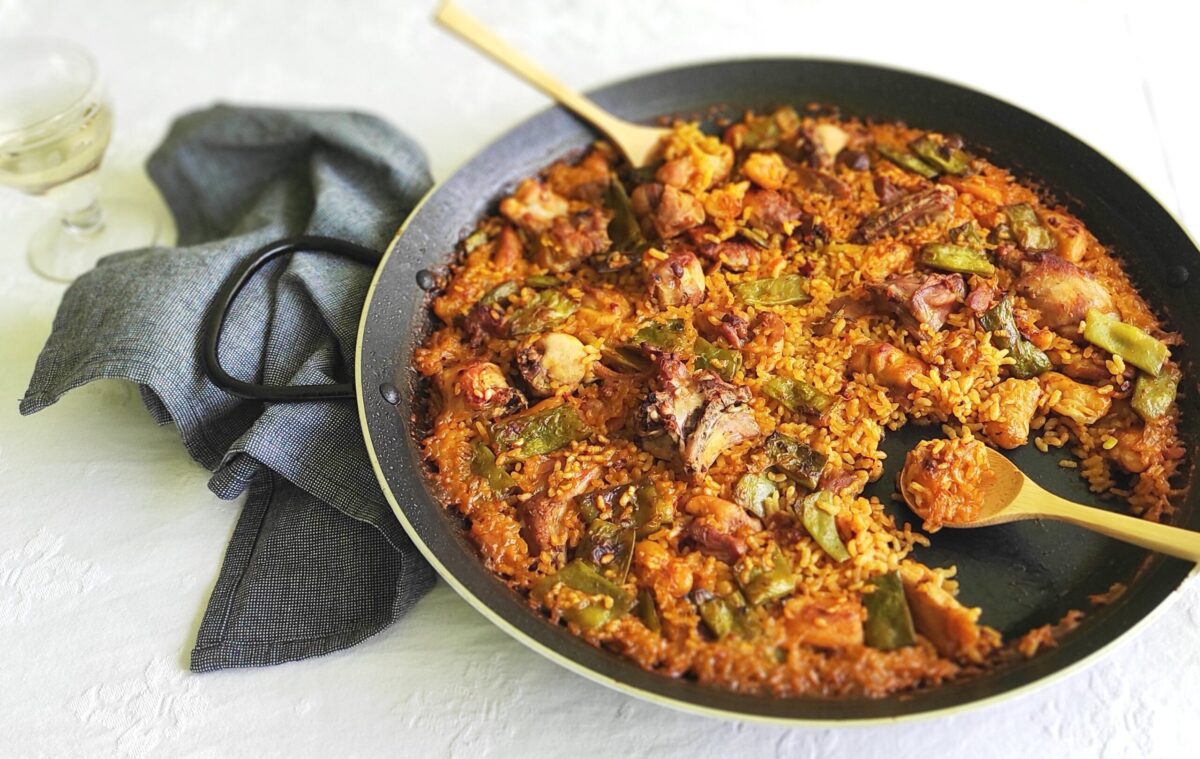 Paella valenciana al horno