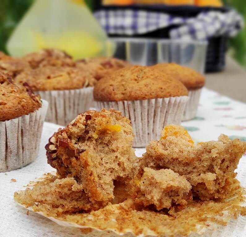 Muffins de durazno y mango