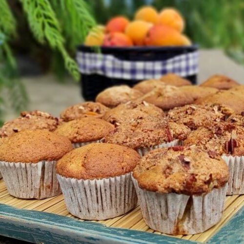 Muffins de durazno y mango