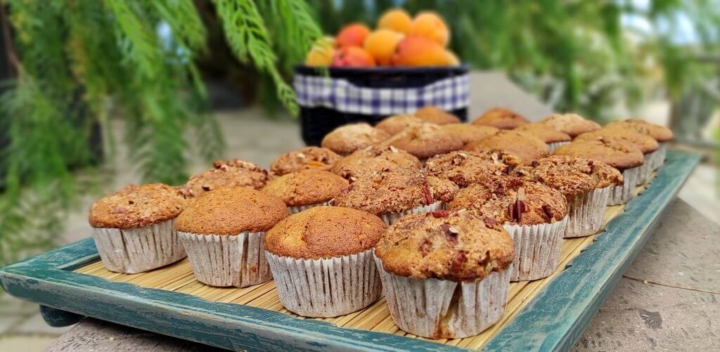 Muffins de durazno y mango