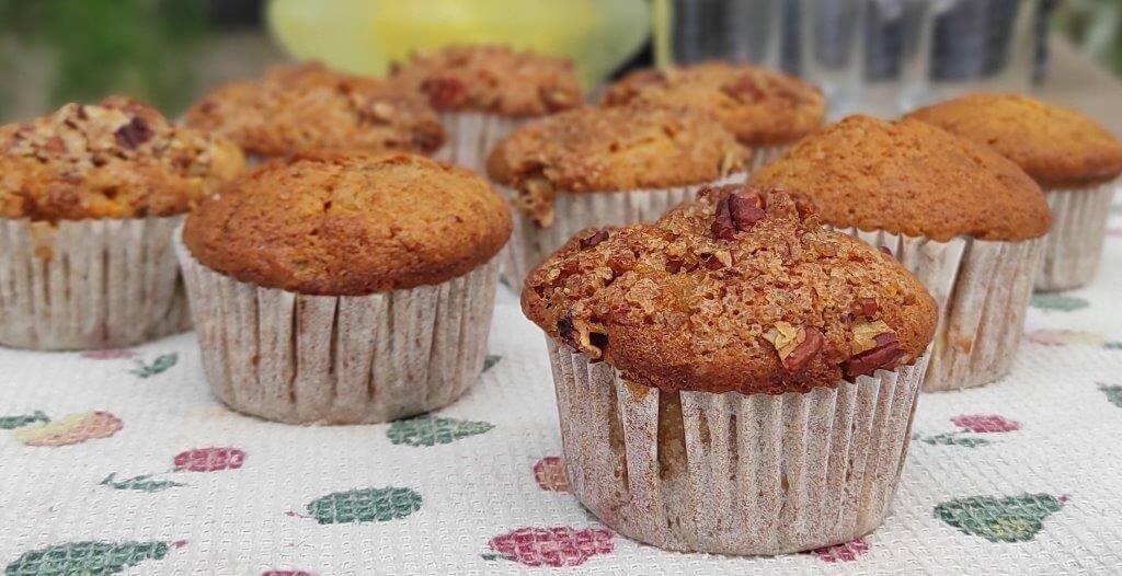 Muffins de durazno y mango