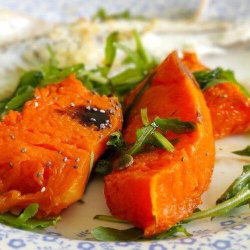 Calabaza al horno y semillas de chía