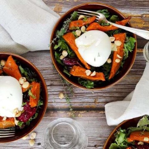 Ensalada de calabaza y burrata