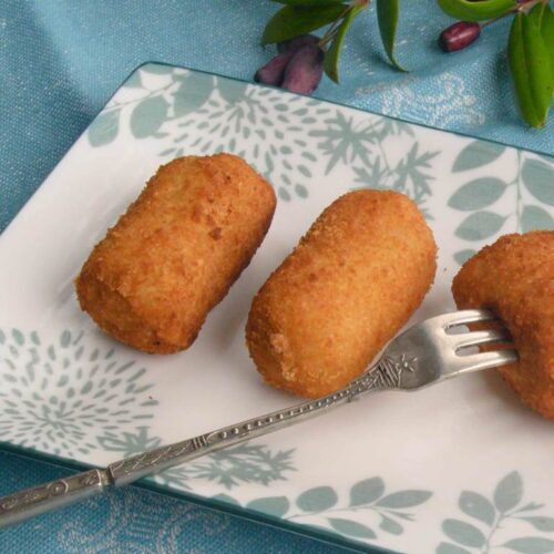 croquetas platano frito y bacon